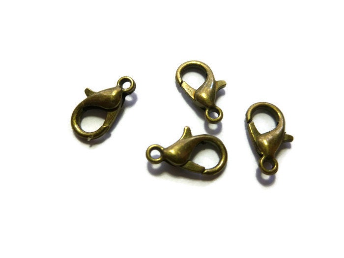 Antique Bronze Lobster Claw Clasp - Spring Clasp - 12mm x ...