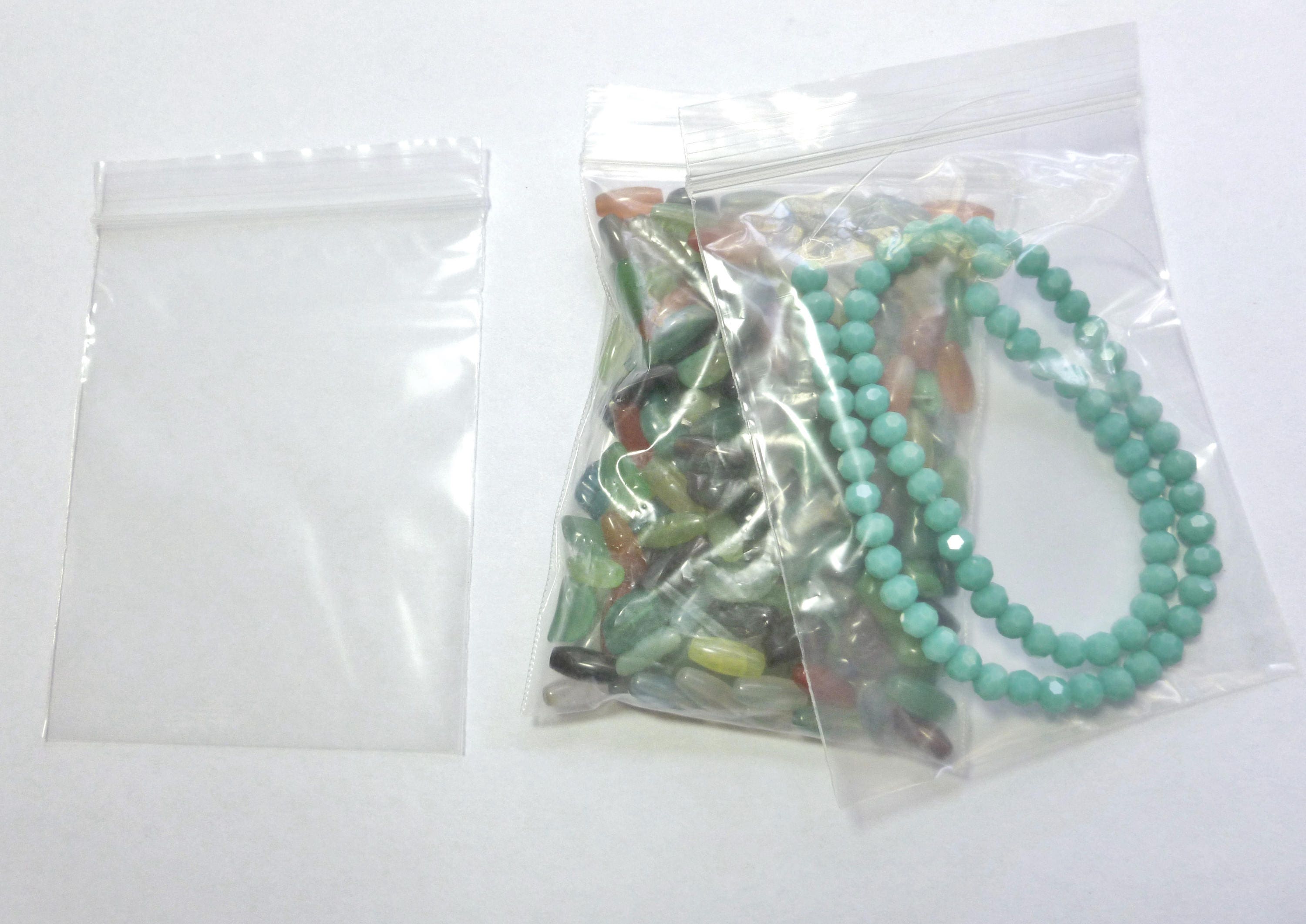 Clear Zip Bag 4 x 3 100 count 2 mil Poly Zipper Closure Jewelry Craft Bags Bulk