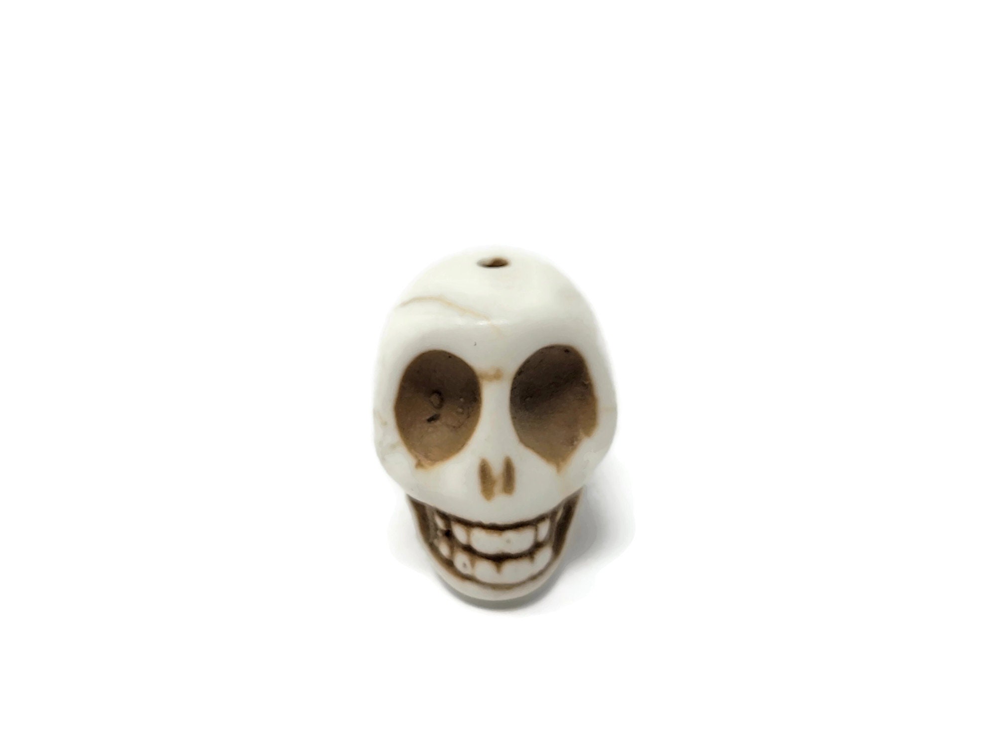 Bone White Howlite Extra Large Skull Bead 30mm x 28mm x 24mm Jumbo