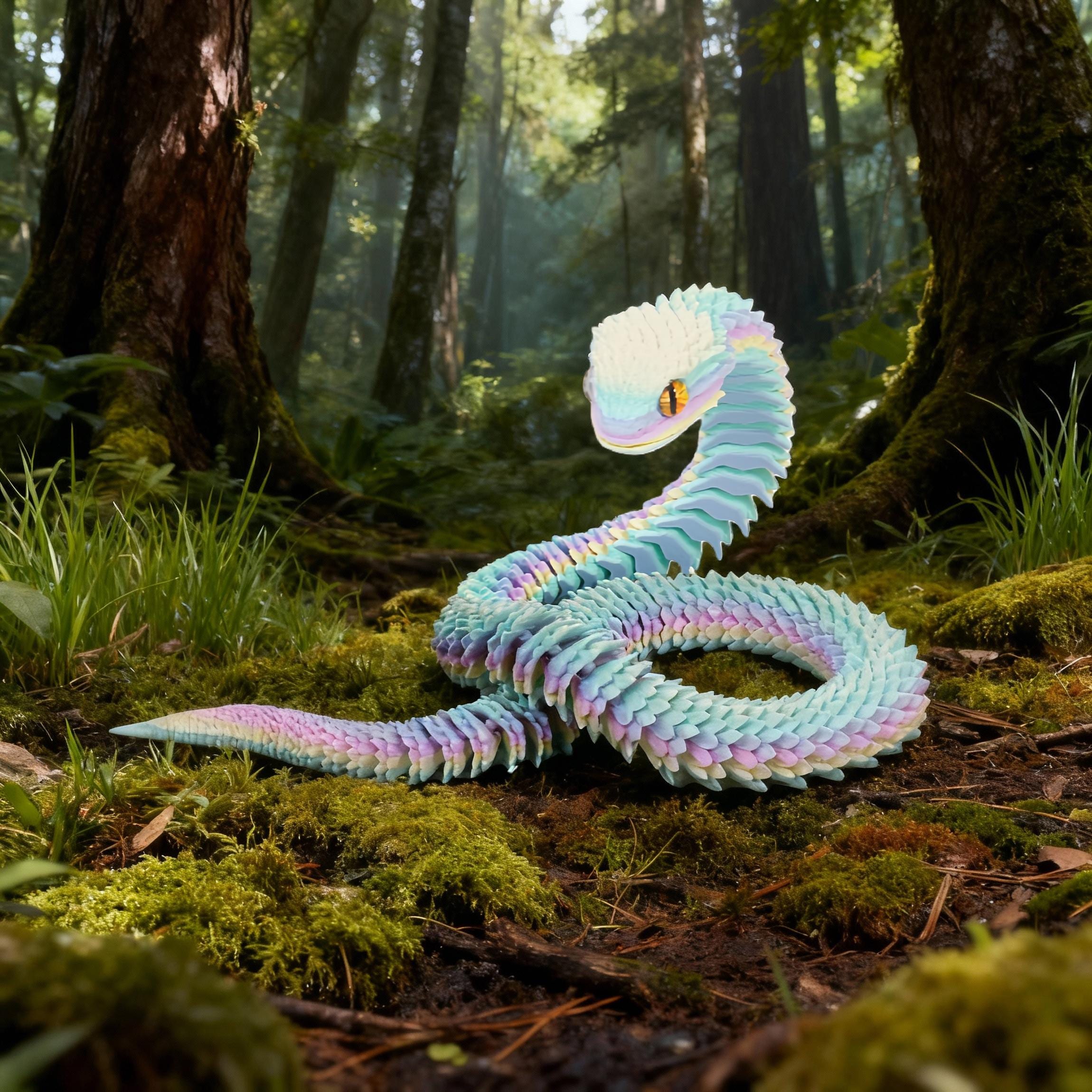 Colorful 3D Printed Articulated Snake Fidget Toy for Gifts - Etsy