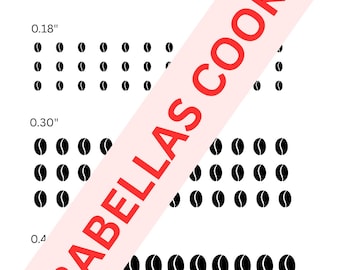 hoja de transferencia de glaseado real de granos de café