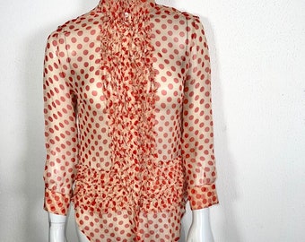 Incredible Vintage Alexander McQueen Runway Dance of the Twisted Bull Silk Blouse