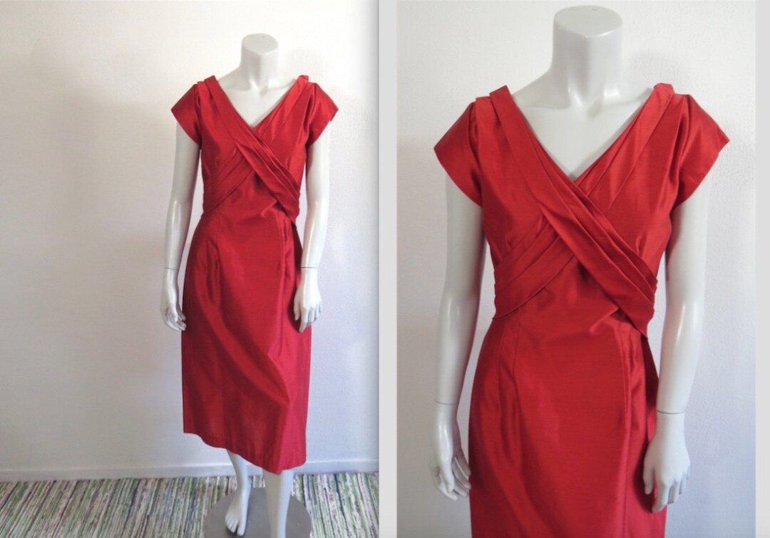 Vintage Late 50s Red Bombshell Gracette New York Dress - Etsy