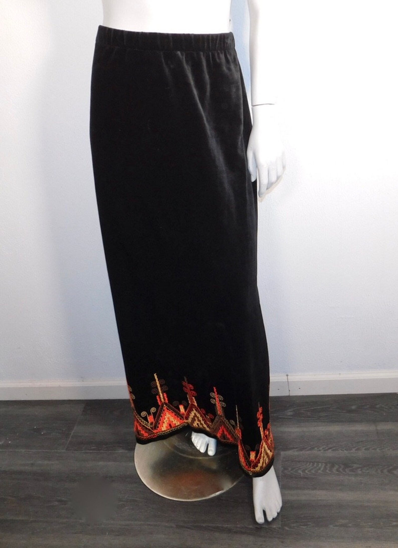 Vintage Velvet Maxi Skirt SZ 18