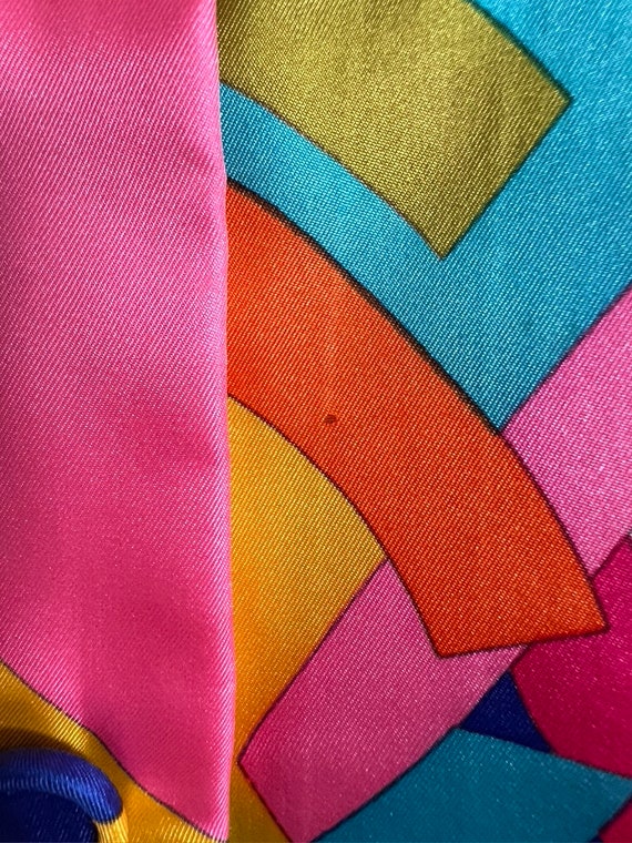 Vintage 1970s Designer BH Wragge Silk Psychedelic… - image 7