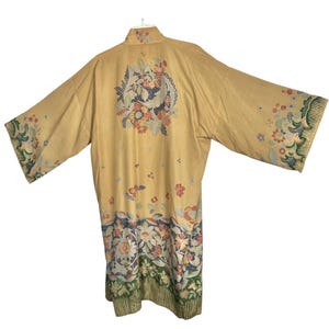 Lovely Vintage 20s 30s Silk Pongee Flapper Kimono Robe Unusual Colors O/S