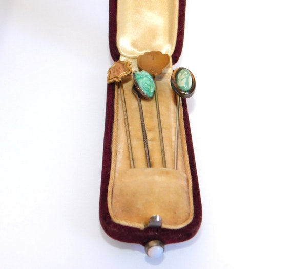 Collection of 4 Victorian & Edwardian Stickpins - image 1