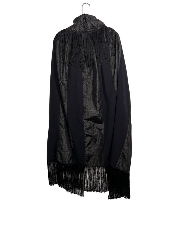 Irma Vep Watered Silk & Wool Fringed 1920s Evenin… - image 8