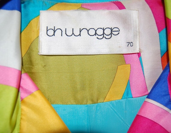 Vintage 1970s Designer BH Wragge Silk Psychedelic… - image 5