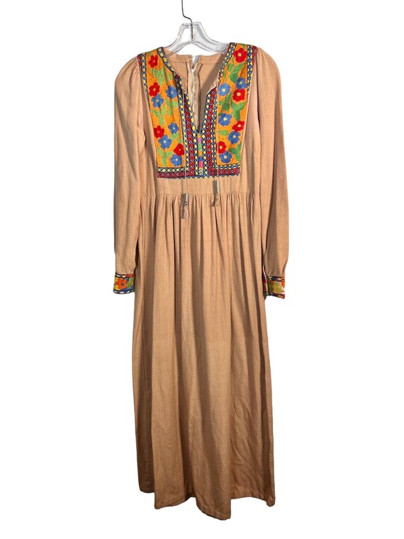Vintage 60s to 70s Afghan Embroidered Hippie Dres… - image 8
