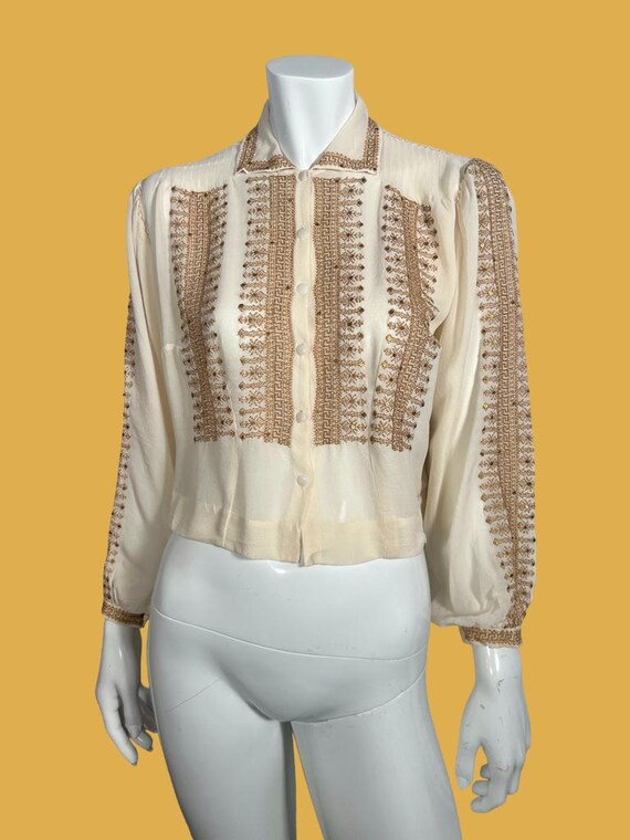 Beautiful Vintage 20s To 30s Hungarian Embroidere… - image 2