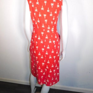 Adorable Vintage Early 50s Palm Tree Print Dress W Pockets - Etsy