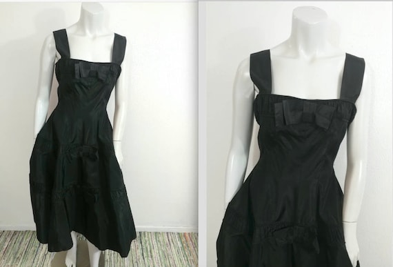 Vintage 50s Gigi Young Originals Black Taffeta Par