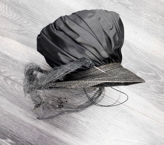 Jaunty Vintage 1940s Milgrim Tilt Hat Mini Top Ha… - image 9