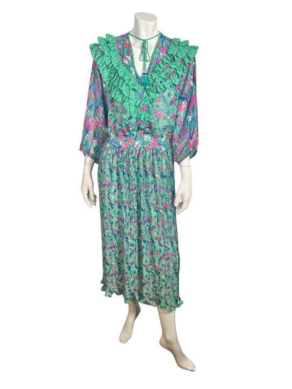 pink and green pleated dress Pink and Green Ombre Pleated Halter Maxi Dress