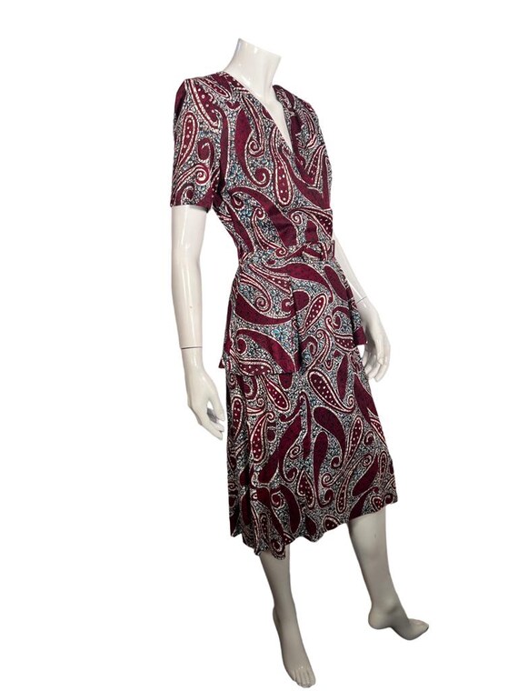 Amazing Vintage 1940s Linda Lee California Rayon … - image 3