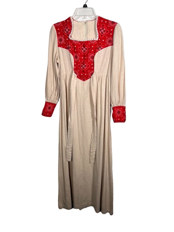 Vintage 70s Cottagecore Gunne Sax Style Maxi Dress w … - Gem