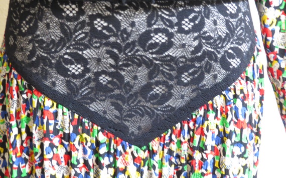 80s Does 40s Vintage Norma Walters Silk Novelty P… - image 4
