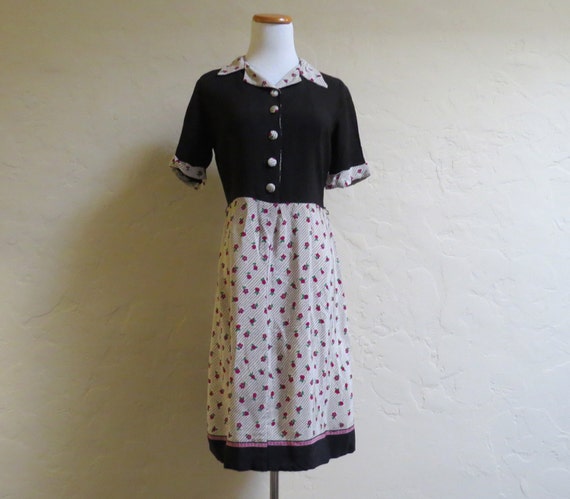 Sweet I Love Lucy Style Vintage Late 30s Silk & Ra