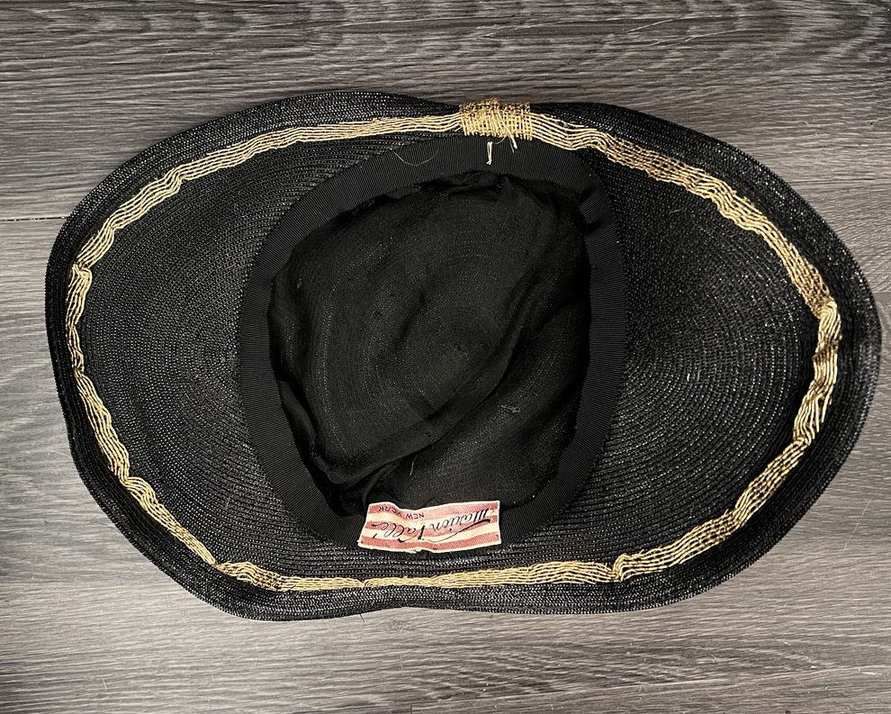 Vintage Marion Valle New York Vtg Marion Valle NY Pink Mohair? Brown Velvet Cloche Hat  main image 2