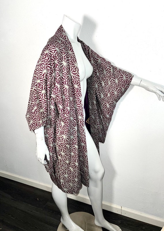 Gorgeous Reversible Japanese Silk Kimono w Purple… - image 6