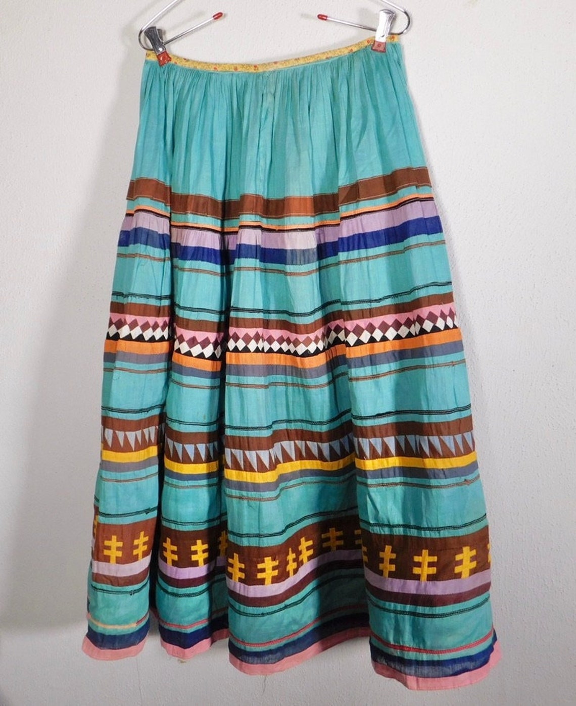 Rare Handmade Vintage 30s 40s Seminole Patchwork Tiered Skirt - Etsy