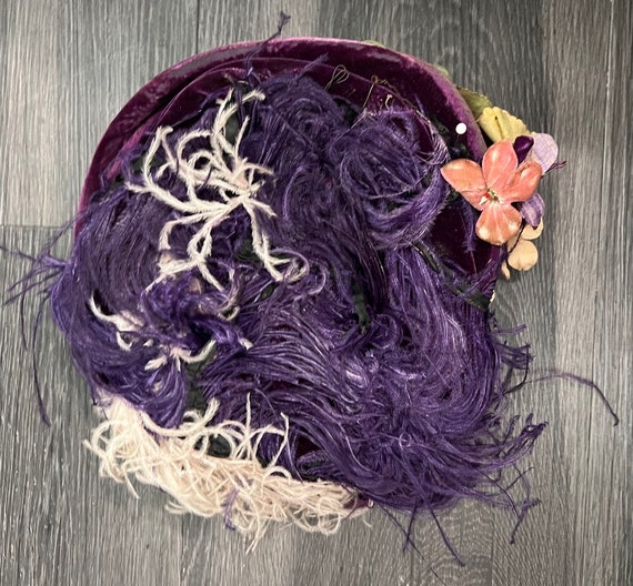 Wonderful Purple Velvet 1910s Toque Hat w Velvet … - image 10