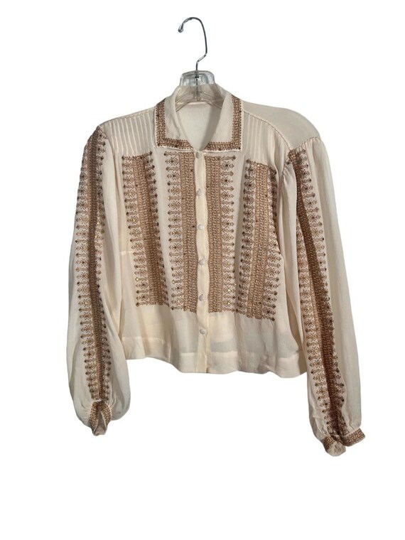 Beautiful Vintage 20s To 30s Hungarian Embroidere… - image 6