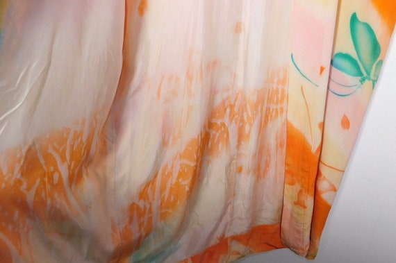 Beautiful Vintage 20s 30s Hand Painted Silk Butte… - image 9