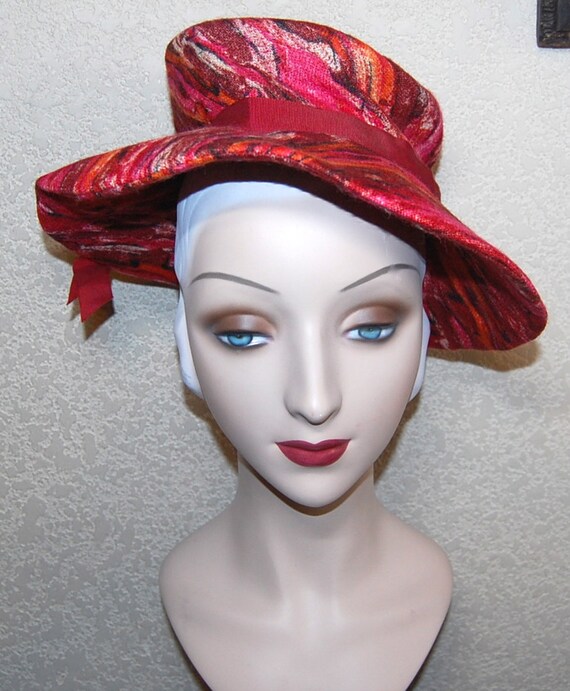 I Magnin Vintage 1960s does 20s Wide Brim Brushst… - image 2