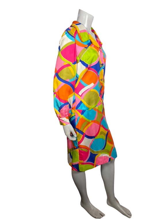 Vintage 1970s Designer BH Wragge Silk Psychedelic… - image 3