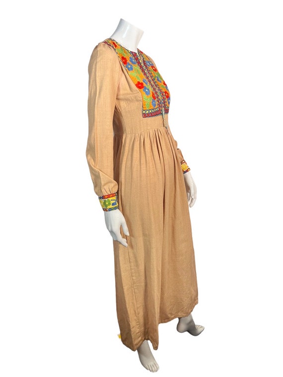 Vintage 60s to 70s Afghan Embroidered Hippie Dres… - image 4