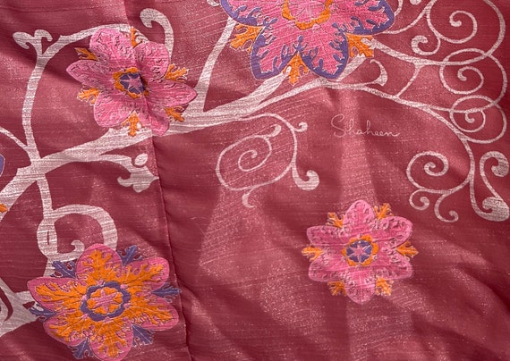 Great Vintage Alfred Shaheen Pink Floral Late 196… - image 6