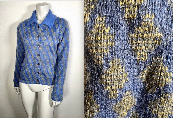 Vintage Mod 1960s Jantzen Mohair Cardigan - image 1