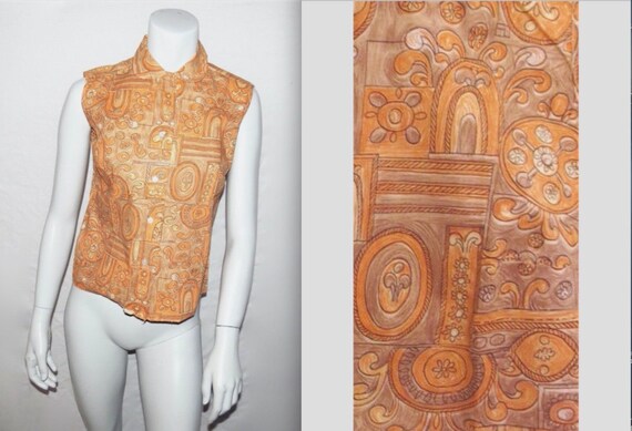 Vintage Early 60s NOS Never Worn Sleeveless Paisle