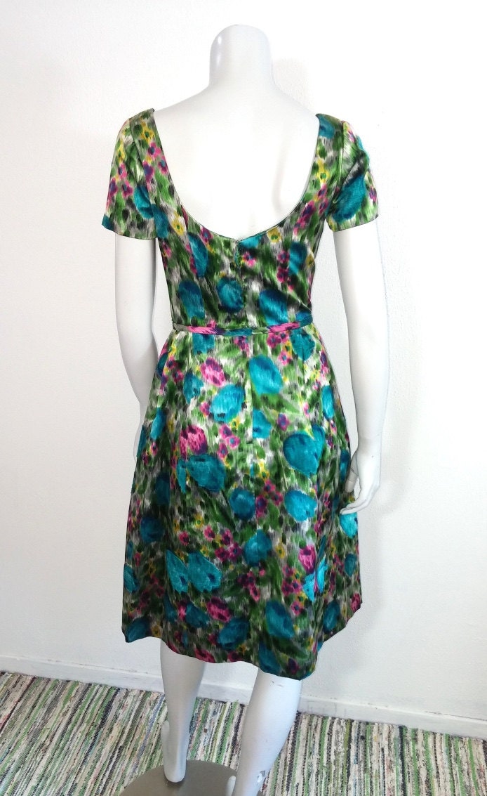 Gorgeous 1950s Suzy Perette Textured Silk & Velvet Floral - Etsy