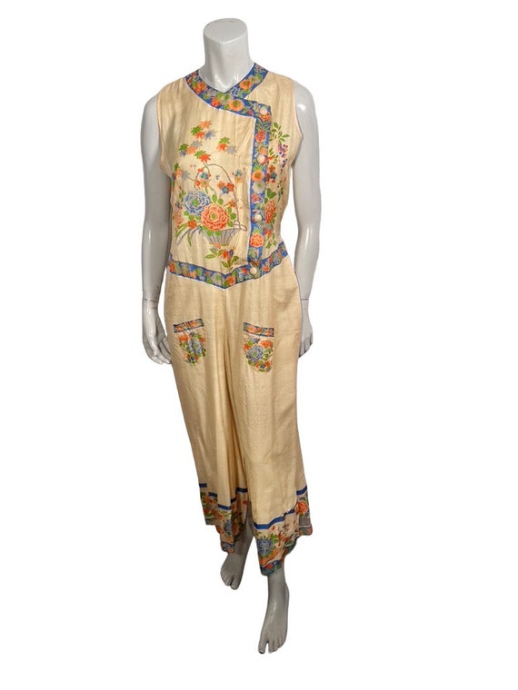 Absolutely Amazing Unworn 1920s Silk Pongee Beach… - image 2