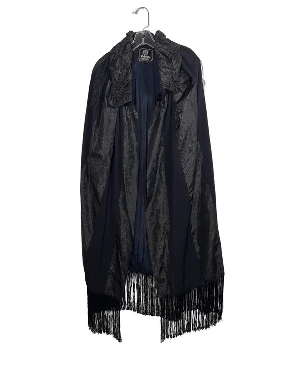 Irma Vep Watered Silk & Wool Fringed 1920s Evenin… - image 7