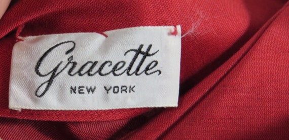 Vintage Late 50s Red Bombshell Gracette New York … - image 5