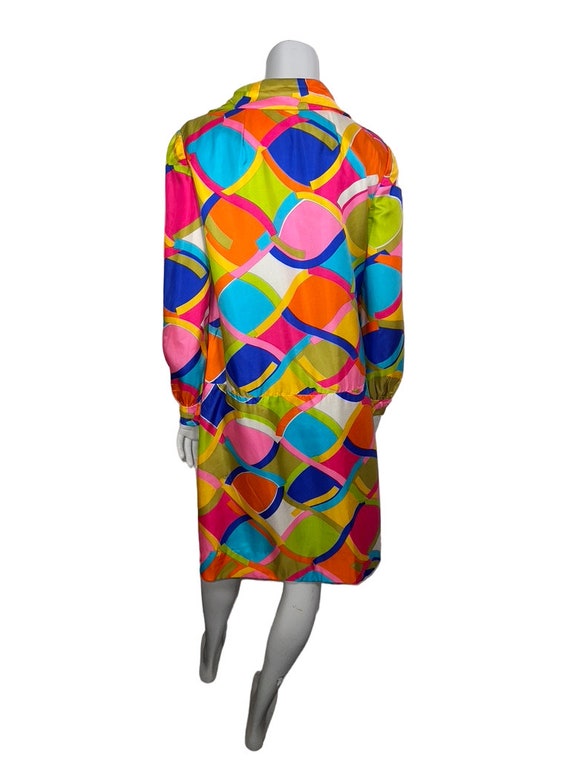 Vintage 1970s Designer BH Wragge Silk Psychedelic… - image 4