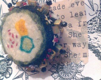 Felt sushi brooch