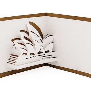 Cartão pop-up da Sydney Opera House: lembrança e presente de marco australiano exclusivo