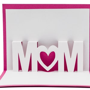 Mom Pop Up Love Card for Mother Elegant: 3D Mothers Day Card, Special Keepsake, Mom Birthday Card, Unique Gift