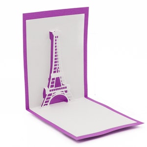 Torre Eiffel Romantico Parigino 3D Pop Up Card: Regalo di Anniversario, Scultura di Carta Skyline, Eleganza Francese