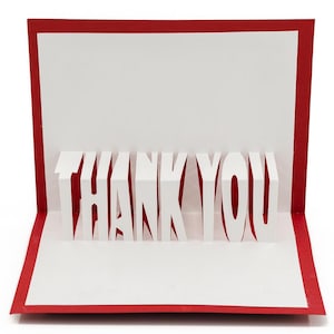 Carte pop-up 3D de remerciement : charmant design kirigami pour votre appréciation et votre gratitude