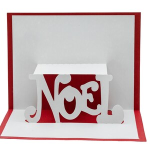 Noel Modern 3D Pop-Up Christmas Card: Minimalist Greeting, Handmade Paper Art Holiday Decor Gift