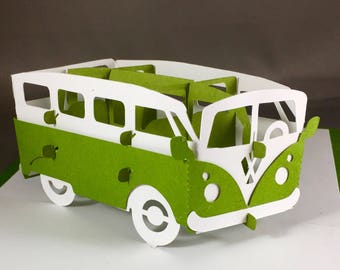 Kirigami Volkswagen Bus / VW Bus Pop Up Card / Pop Up Birthday Card | VW Bus Art | 3D Greeting Card | Any Occasion Card Funny Card for Him