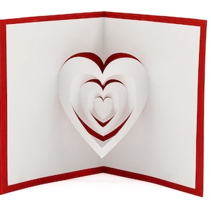 Tarjeta romántica 3D emergente con forma de corazón: un exquisito regalo de San Valentín y aniversario para sus seres queridos