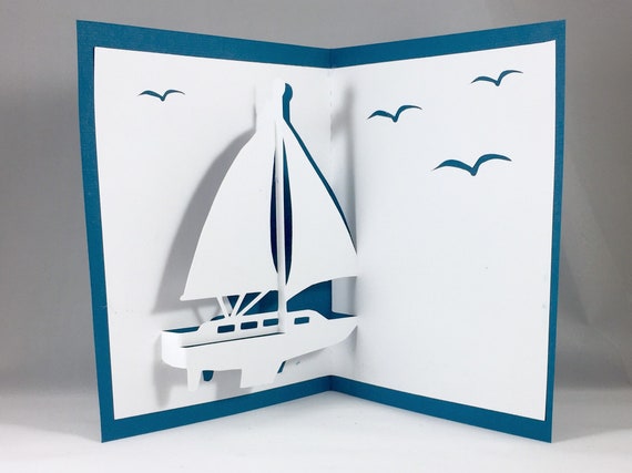 Nautical 3D Birthday Pop Up Card