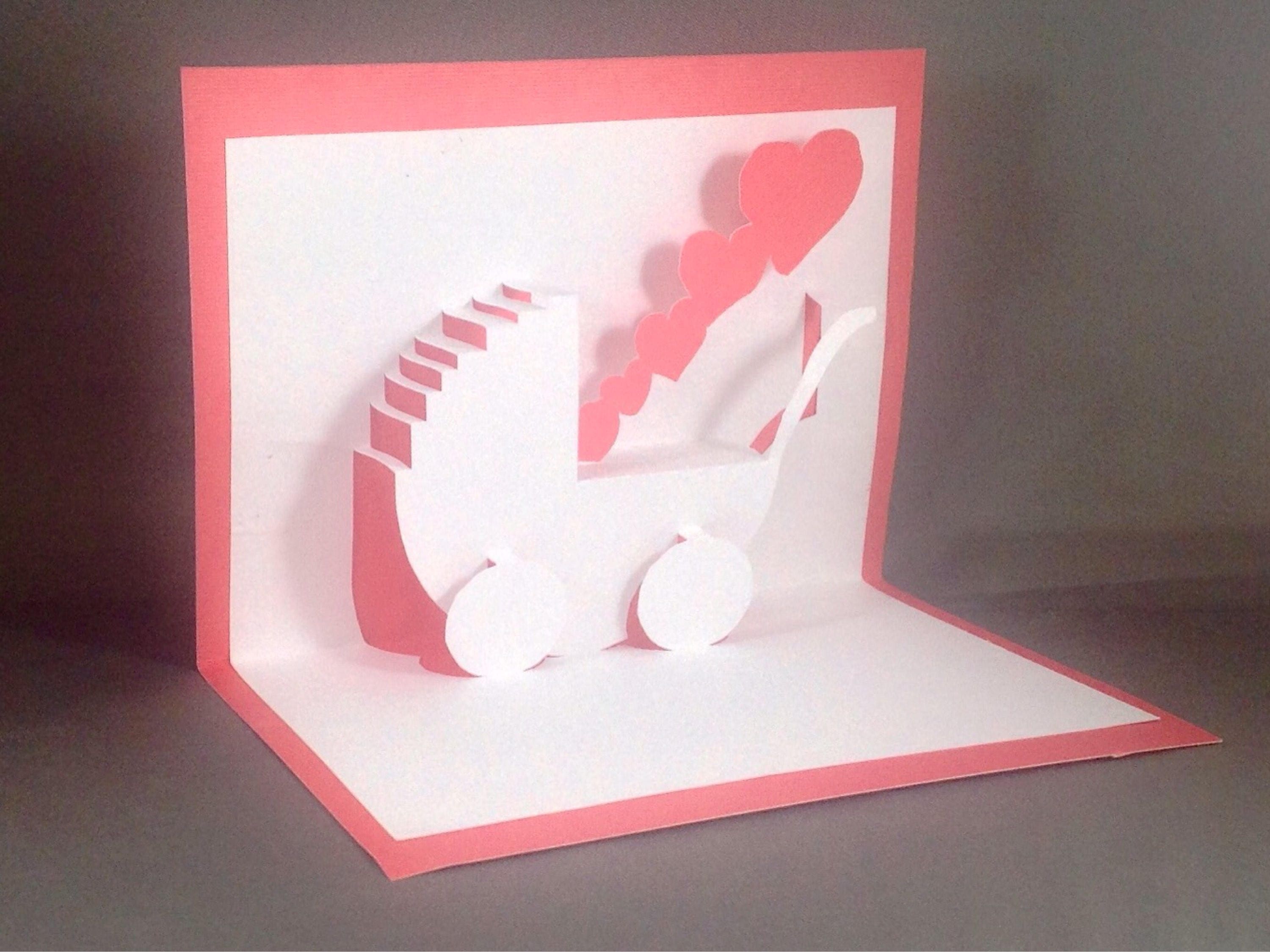 Baby Shower Pop up Card 3D New Baby Congrats Greeting Baby Etsy